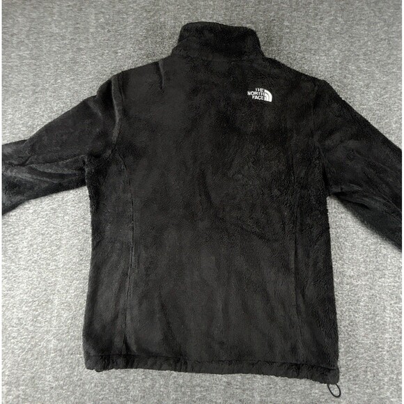 North Face Osito Fleece Jacket Womens Sz M Full Zip Black Plush Silken Raschel - Picture 2 of 9